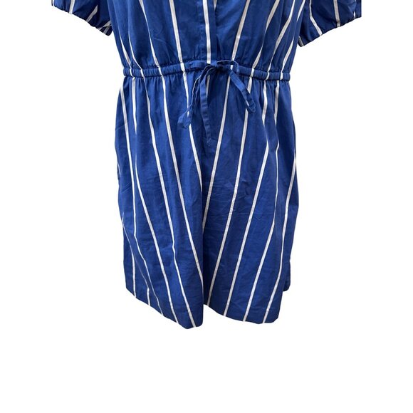 J CREW Womens Blue White Pinstripe Dress Size 6 - Picture 5 of 7